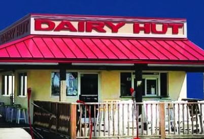 Dairy Hut Cherry Grove menu with prices including cotton candy $2.99 and ice cream cones $3.99