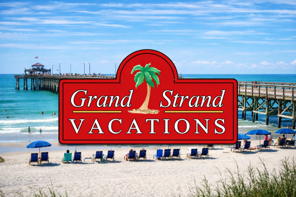 Family-friendly beach scene in North Myrtle Beach